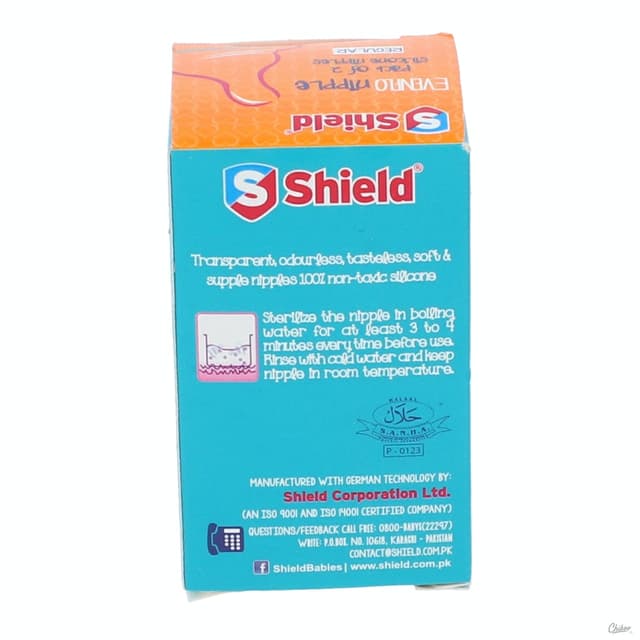 Shield Evenlo Nipple Pack Of 2 Silicone Nipples