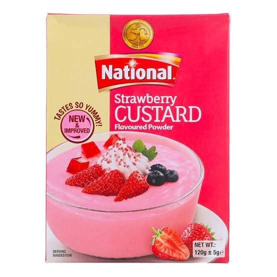 National strawberry custard 120g
